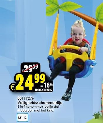 Aanbiedingen Veiligheidsschommelzitje - Huismerk - Toychamp - Geldig van 18/04/2015 tot 03/05/2015 bij ToyChamp