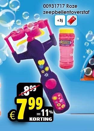 Aanbiedingen Roze zeepbellentoverstaf - Billion Bubbles - Geldig van 18/04/2015 tot 03/05/2015 bij ToyChamp