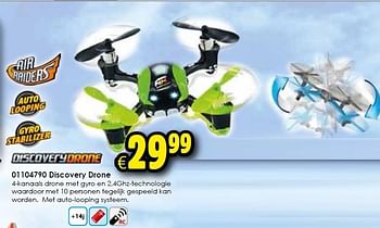 Aanbiedingen Discovery drone - Huismerk - Toychamp - Geldig van 18/04/2015 tot 03/05/2015 bij ToyChamp
