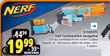 Aanbiedingen Nerf zombiestrike sledgefire - Nerf - Geldig van 18/04/2015 tot 03/05/2015 bij ToyChamp