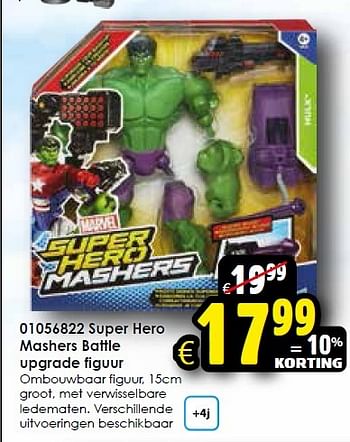 Aanbiedingen Super hero mashers battle upgrade figuur - Huismerk - Toychamp - Geldig van 18/04/2015 tot 03/05/2015 bij ToyChamp