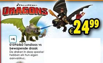 Aanbiedingen Tandloos vs bewapende draak - Dragons - Geldig van 18/04/2015 tot 03/05/2015 bij ToyChamp