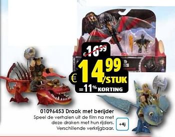 Aanbiedingen Draak met berijder - Dragons - Geldig van 18/04/2015 tot 03/05/2015 bij ToyChamp