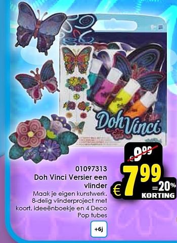 Aanbiedingen Doh vinci versier een vlinder - DohVinci - Geldig van 18/04/2015 tot 03/05/2015 bij ToyChamp