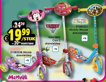 Aanbiedingen Mickey mouse driewielstep - Disney - Geldig van 18/04/2015 tot 03/05/2015 bij ToyChamp