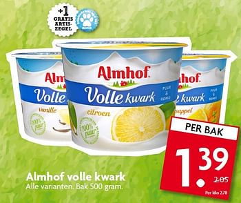 Aanbiedingen Almhof volle kwark - Almhof - Geldig van 05/04/2015 tot 11/04/2015 bij Deka Markt