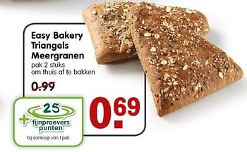 Aanbiedingen Easy bakery triangels meergranen - Easy Bakery - Geldig van 05/04/2015 tot 11/04/2015 bij Em-té
