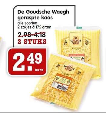 Aanbiedingen De goudsche waegh geraspte kaas - De Goudsche Waegh - Geldig van 05/04/2015 tot 11/04/2015 bij Em-té