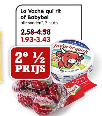 Aanbiedingen La vache qui rit of babybel - La Vache Qui Rit - Geldig van 05/04/2015 tot 11/04/2015 bij Em-té