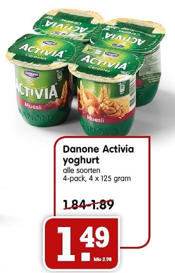 Aanbiedingen Danone activia yoghurt - Danone - Geldig van 05/04/2015 tot 11/04/2015 bij Em-té