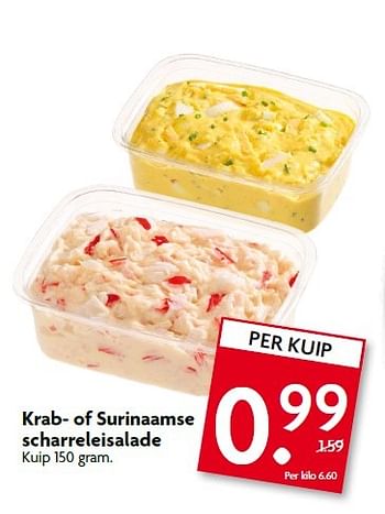 Aanbiedingen Krab- of surinaamse scharreleisalade - Huismerk - Deka Markt - Geldig van 05/04/2015 tot 11/04/2015 bij Deka Markt