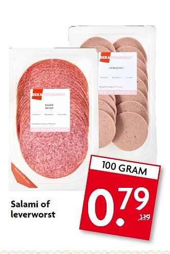 Aanbiedingen Salami of leverworst - Huismerk - Deka Markt - Geldig van 05/04/2015 tot 11/04/2015 bij Deka Markt