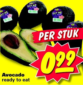 Aanbiedingen Avocado ready to eat - Eat Me - Geldig van 06/04/2015 tot 11/04/2015 bij Nettorama