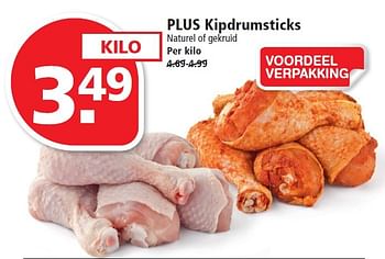 Aanbiedingen Plus kipdrumsticks - Huismerk - Plus - Geldig van 05/04/2015 tot 11/04/2015 bij Plus