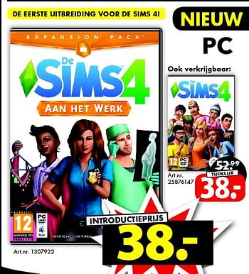 Aanbiedingen De eerste uitbreiding voor de sims 4! - Electronic Arts - Geldig van 04/04/2015 tot 19/04/2015 bij Bart Smit