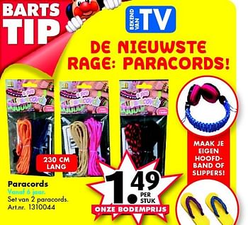 Aanbiedingen Paracords - Huismerk - Bart Smit - Geldig van 04/04/2015 tot 19/04/2015 bij Bart Smit