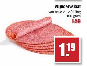 Aanbiedingen Wijncervelaat - Huismerk - MCD Supermarkten - Geldig van 07/04/2015 tot 11/04/2015 bij MCD Supermarkten