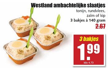Aanbiedingen Westland ambachtelijke slaatjes - westland - Geldig van 07/04/2015 tot 11/04/2015 bij MCD Supermarkten