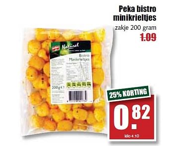 Aanbiedingen Peka bistro minikrieltjes - Peka - Geldig van 07/04/2015 tot 11/04/2015 bij MCD Supermarkten