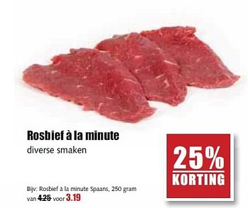 Aanbiedingen Rosbief à la minute - Huismerk - MCD Supermarkten - Geldig van 07/04/2015 tot 11/04/2015 bij MCD Supermarkten