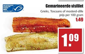 Aanbiedingen Gemarineerde visfilet - Huismerk - MCD Supermarkten - Geldig van 07/04/2015 tot 11/04/2015 bij MCD Supermarkten