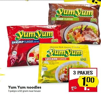 Aanbiedingen Yum yum noodles - Yum Yum - Geldig van 07/04/2015 tot 12/04/2015 bij Coop