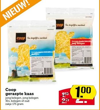 Aanbiedingen Coop geraspte kaas - Huismerk - Coop - Geldig van 07/04/2015 tot 12/04/2015 bij Coop