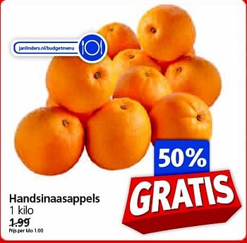 Aanbiedingen Handsinaasappels - Huismerk - Jan Linders - Geldig van 07/04/2015 tot 12/04/2015 bij Jan Linders