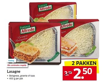 Aanbiedingen Lasagne - Alfredo - Geldig van 06/04/2015 tot 12/04/2015 bij Lidl