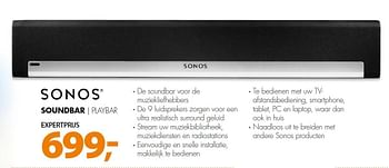 Aanbiedingen Sonos soundbar playbar - Sonos - Geldig van 06/04/2015 tot 13/04/2015 bij Expert