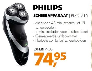 Aanbiedingen Philips scheerapparaat pt731-16 - Philips - Geldig van 06/04/2015 tot 13/04/2015 bij Expert