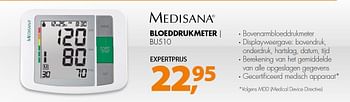 Aanbiedingen Medisana bloeddrukmeter bu510 - Medisana - Geldig van 06/04/2015 tot 13/04/2015 bij Expert