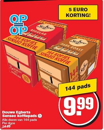 Aanbiedingen Douwe egberts senseo koffiepads - Douwe Egberts - Geldig van 08/04/2015 tot 14/04/2015 bij Hoogvliet