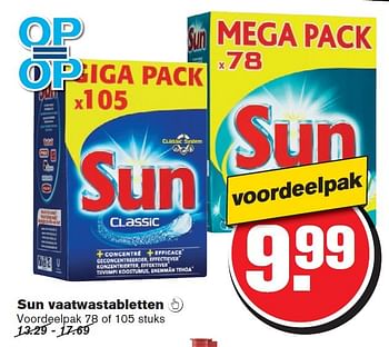 Aanbiedingen Sun vaatwastabletten  - Sun - Geldig van 08/04/2015 tot 14/04/2015 bij Hoogvliet