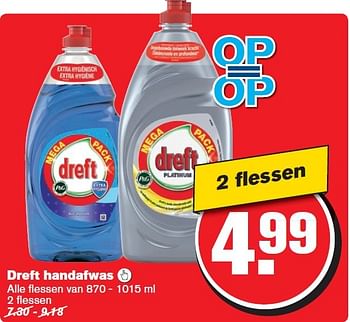 Aanbiedingen Dreft handafwas  - Dreft - Geldig van 08/04/2015 tot 14/04/2015 bij Hoogvliet