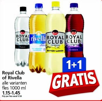 Aanbiedingen Royal club of rivella - Royal Club - Geldig van 07/04/2015 tot 12/04/2015 bij Jan Linders