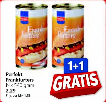 Aanbiedingen Perfekt frankfurters - Perfekt - Geldig van 07/04/2015 tot 12/04/2015 bij Jan Linders