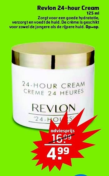 Aanbiedingen Revlon 24-hour cream - Revlon - Geldig van 07/04/2015 tot 12/04/2015 bij Trekpleister