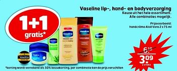 Aanbiedingen Vaseline lip-, hand- en bodyverzorging - Vaseline  - Geldig van 07/04/2015 tot 12/04/2015 bij Trekpleister