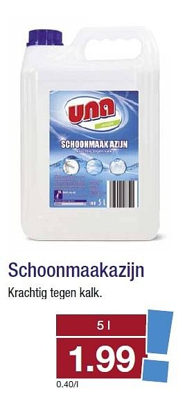 Aanbiedingen Schoonmaakazijn - Una - Geldig van 08/04/2015 tot 14/04/2015 bij Aldi