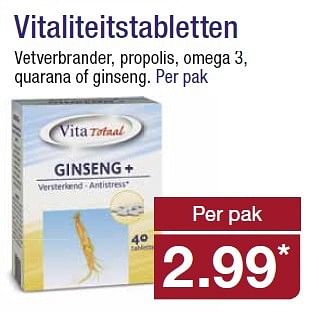 Aanbiedingen Vitaliteitstabletten - Vita Totaal - Geldig van 08/04/2015 tot 14/04/2015 bij Aldi