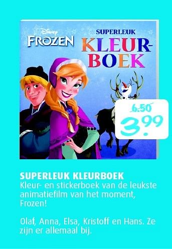 Aanbiedingen Superleuk kleurboek - Disney  Frozen - Geldig van 03/04/2015 tot 18/04/2015 bij Boekenvoordeel