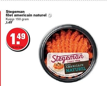 Aanbiedingen Stegeman filet americain naturel - Stegeman - Geldig van 08/04/2015 tot 14/04/2015 bij Hoogvliet