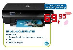 Aanbiedingen Hp all-in-one printer envy4502 - HP - Geldig van 06/04/2015 tot 19/04/2015 bij BCC