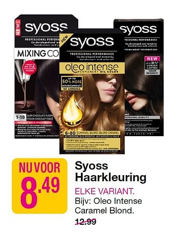 Aanbiedingen Syoss haarkleuring - Syoss - Geldig van 06/04/2015 tot 19/04/2015 bij da