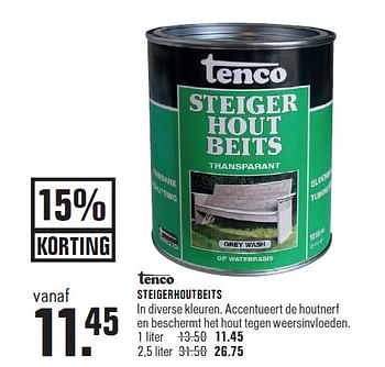 Aanbiedingen Steigerhoutbeits - Tenco - Geldig van 06/04/2015 tot 19/04/2015 bij Multimate