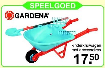 Aanbiedingen Kinderkruiwagen met accessoires - Gardena - Geldig van 13/04/2015 tot 03/05/2015 bij Van Cranenbroek