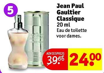 Aanbiedingen Jean paul gaultier classique - Jean Paul Gaultier - Geldig van 07/04/2015 tot 19/04/2015 bij Kruidvat