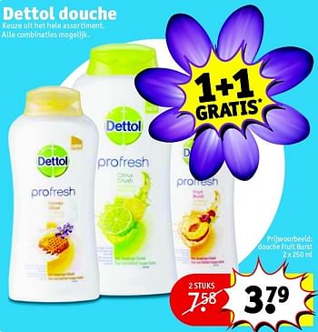Aanbiedingen Dettol douche - Dettol - Geldig van 07/04/2015 tot 19/04/2015 bij Kruidvat