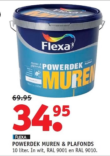 Aanbiedingen Powerdek muren + plafonds - Flexa - Geldig van 06/04/2015 tot 26/04/2015 bij Fixet